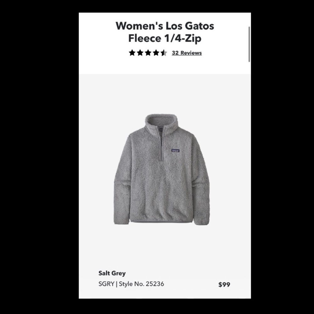 Women’s Patagonia Los Gatos Fleece 1/4 Zip